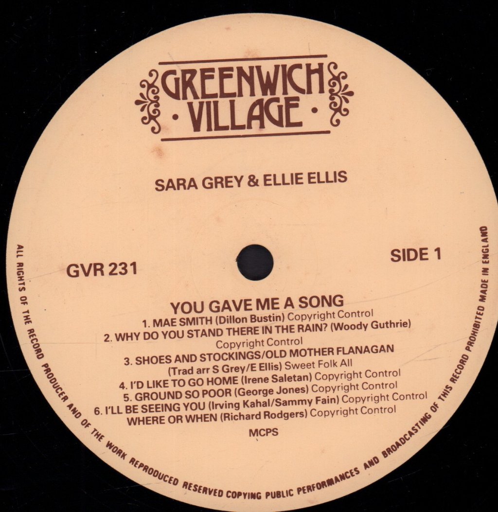 Sara Grey And Ellie Ellis - You Gave Me A Song - Lp