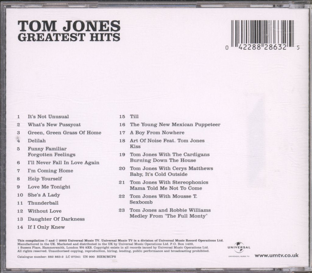 Tom Jones - Greatest Hits - Cd