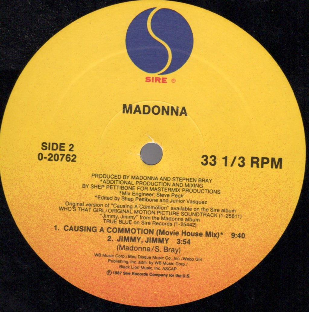 Madonna - Causing A Commotion - 12 Inch