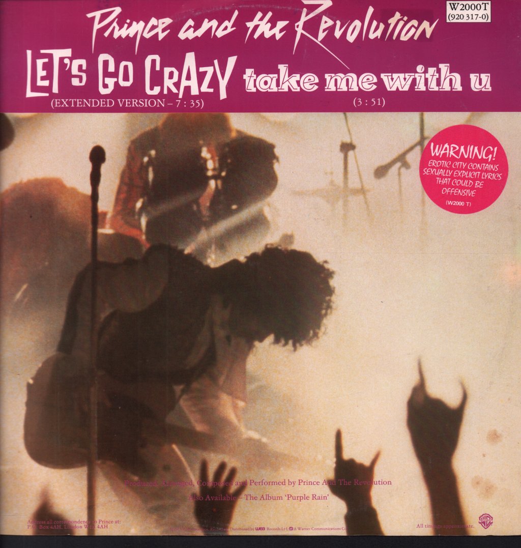 Prince - Let's Go Crazy - 12 Inch