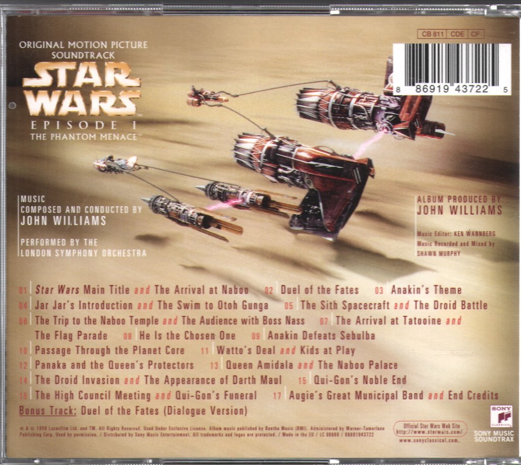 John Williams - Star Wars - Episode I: The Phantom Menace - Cd