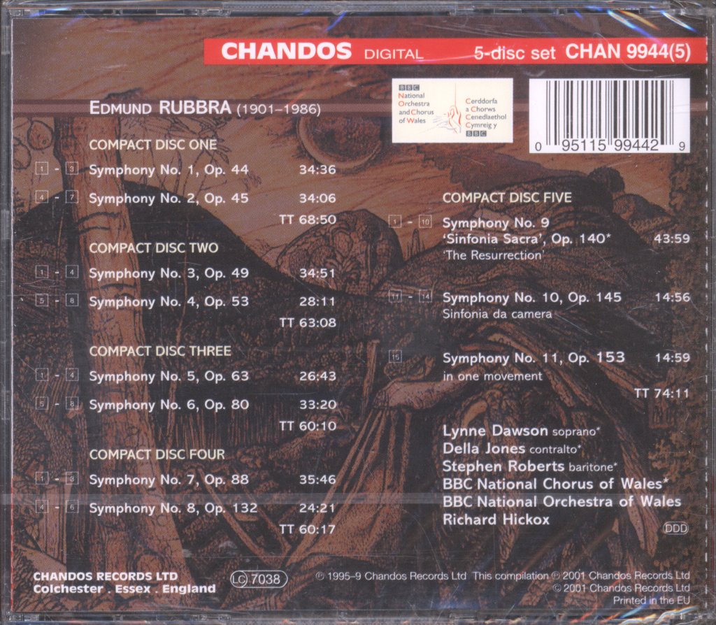 BBC National Orchestra Of Wales, Richard Hickox - Edmund Rubbra - Comp ...