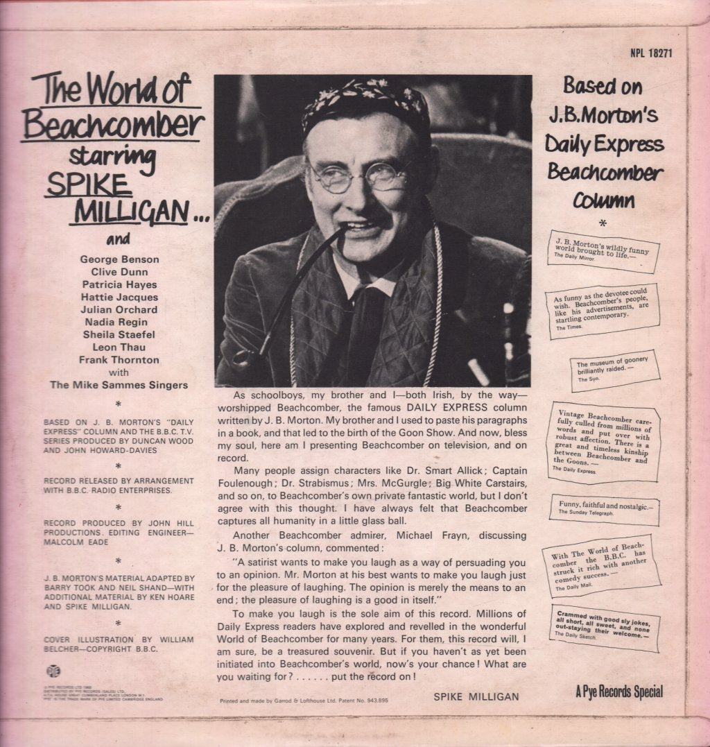 Spike Milligan - World Of Beachcomber - Lp