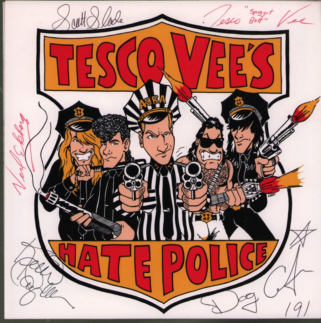 Tesco Vee's Hate Police - Crime Pays The Bills - 7 Inch