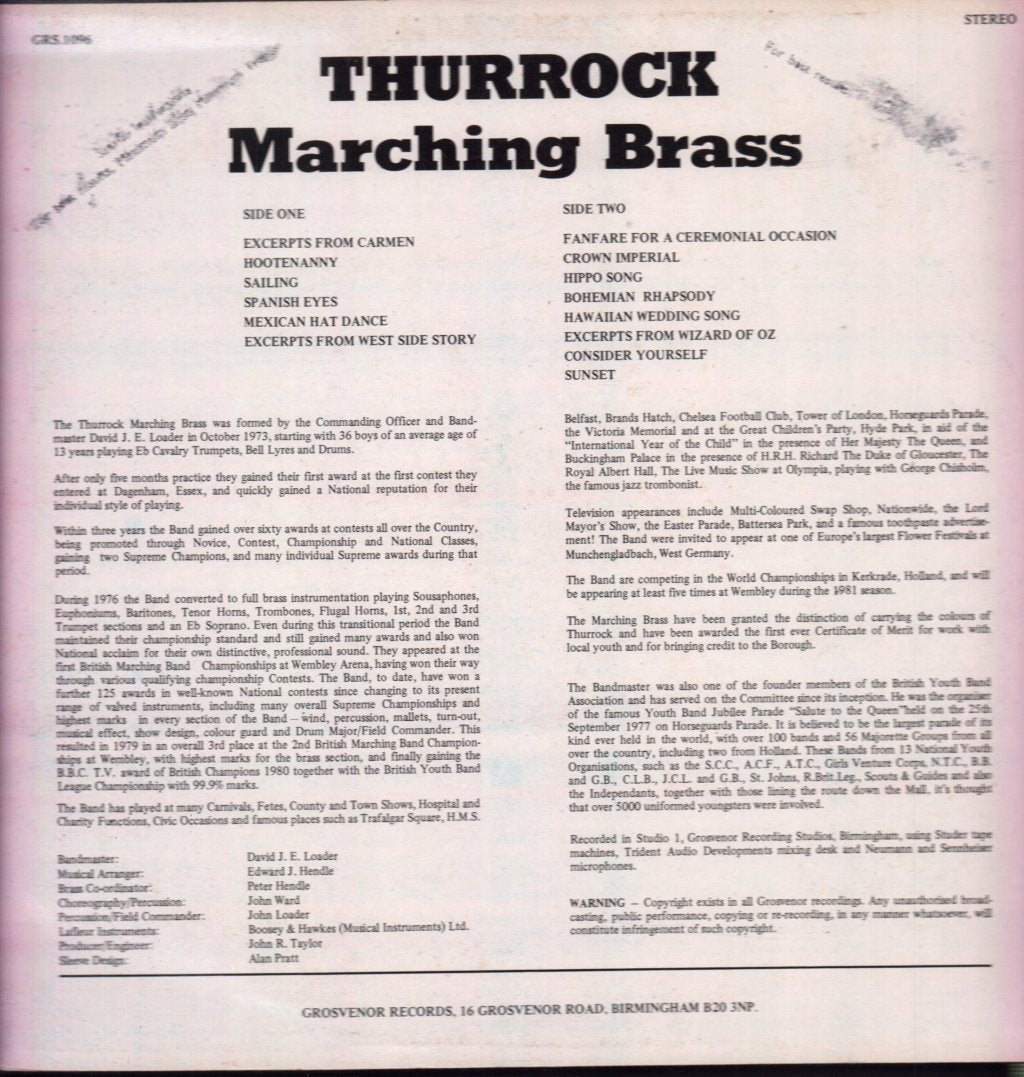 thurrock marching brass - thurrock marching brass - Lp