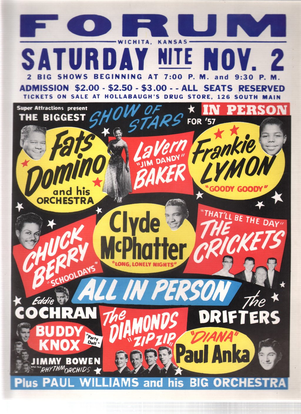 Various Artists - Forum Wichita Kansas Saturday Nite Nov.2 - Poster