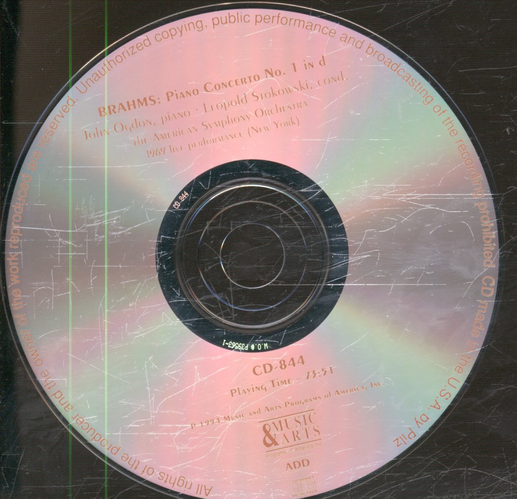 John Ogdon, Leopold Stokowski, American Symphony Orchestra - Brahms - Piano Concerto No 1 In d Minor - Cd