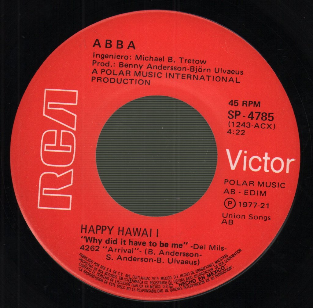 ABBA - Knowing Me, Knowing You / Happy Hawaii (Why Did It Have To Be Me) - 7 Inch