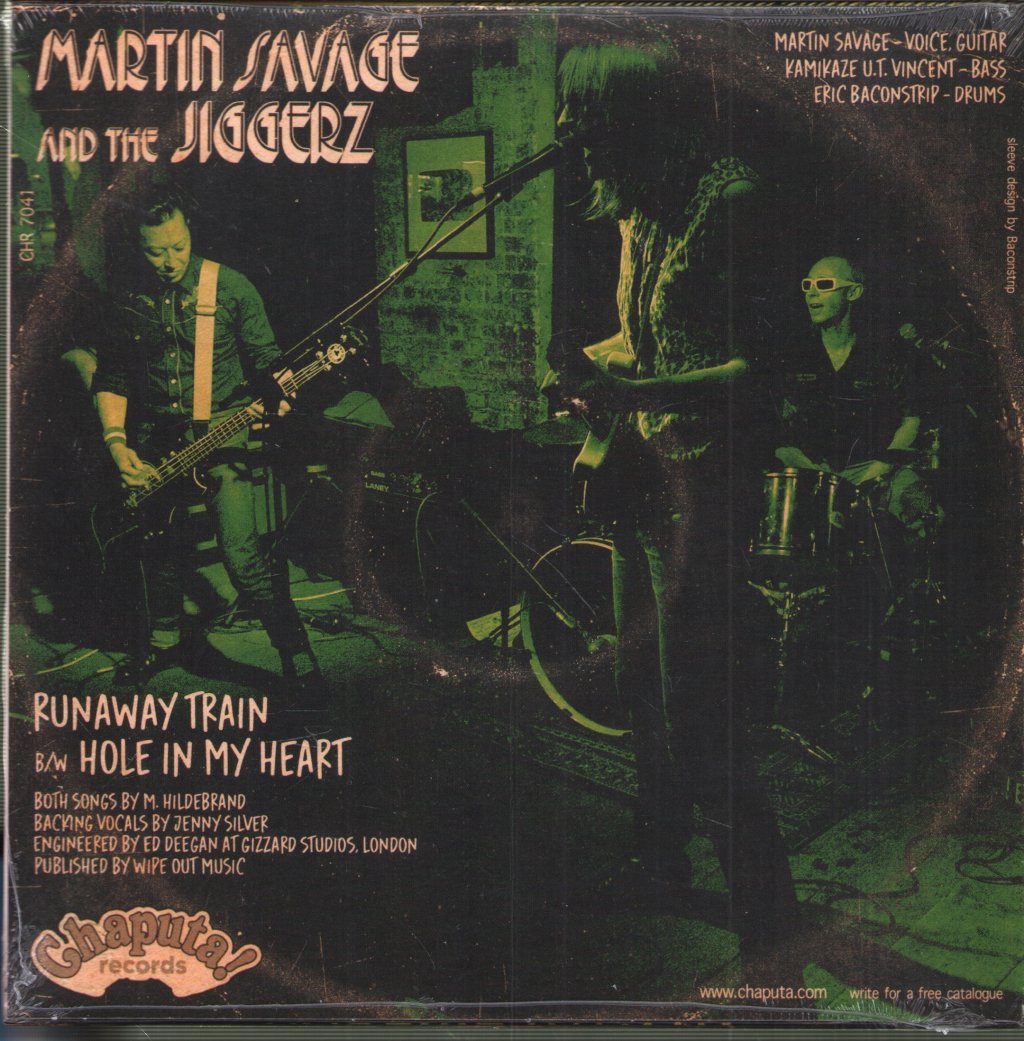Martin Savage and the Jiggerz - Runaway Train / Hole In My Heart - 7 Inch
