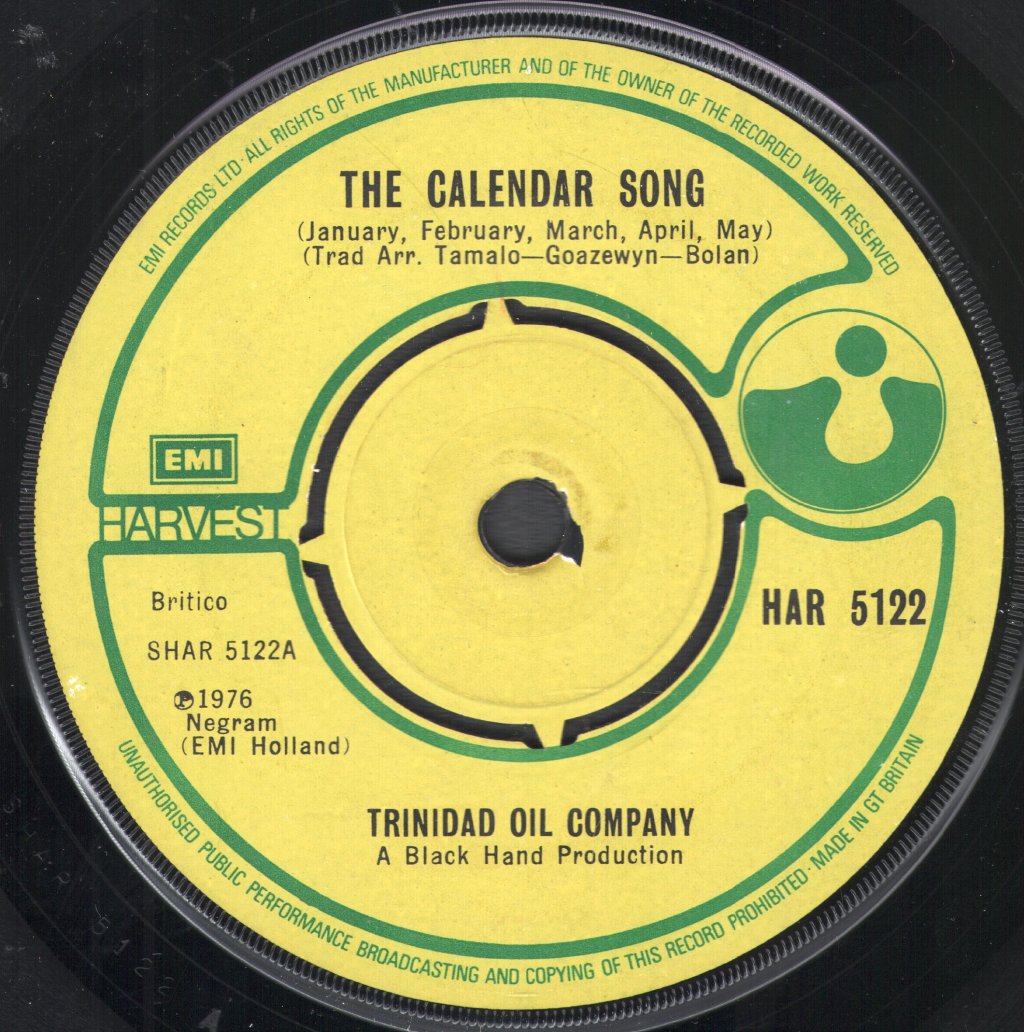 Trinidad Oil Company - Calendar Song - 7 Inch