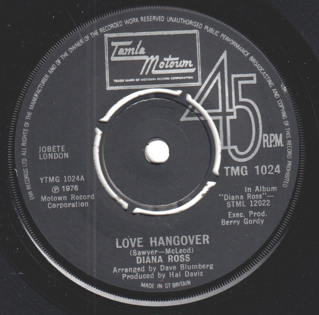 Diana Ross - Love Hangover - 7 Inch