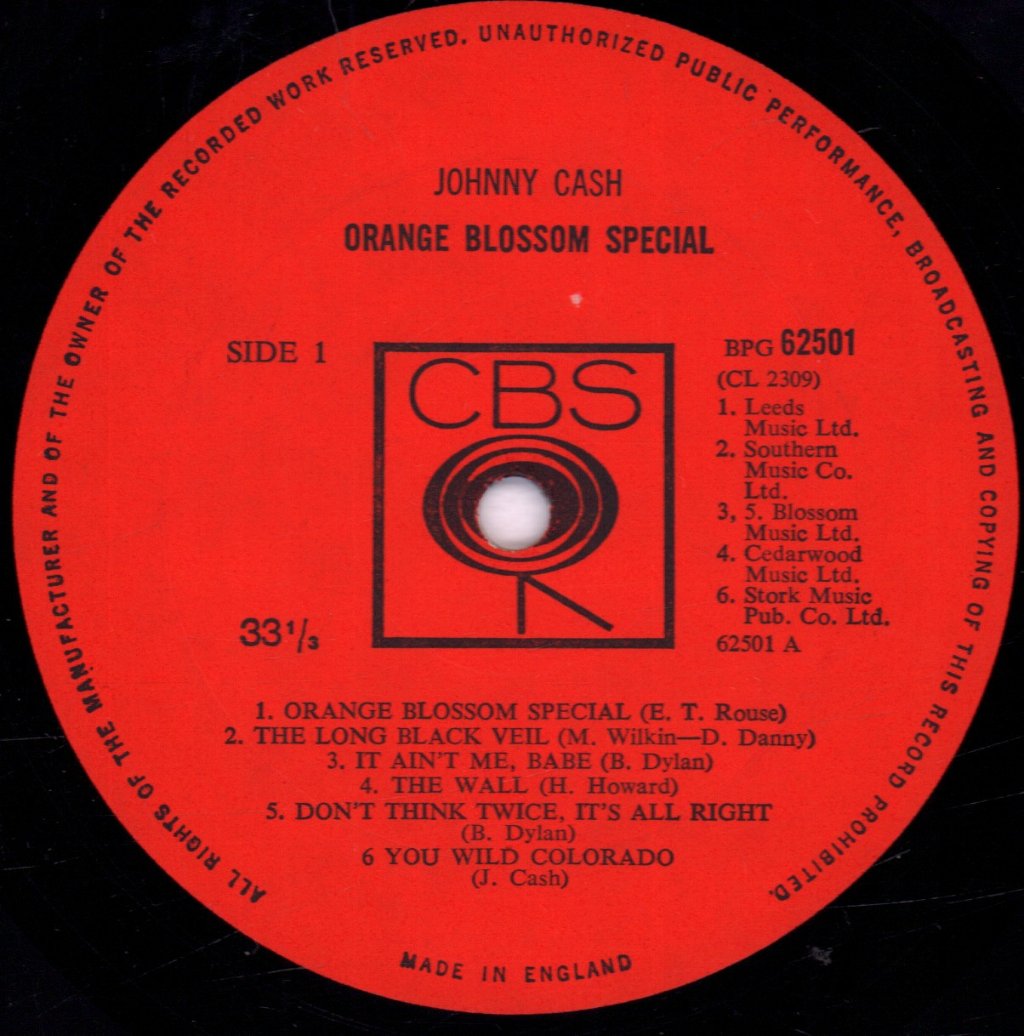 Johnny Cash - Orange Blossom Special - Lp