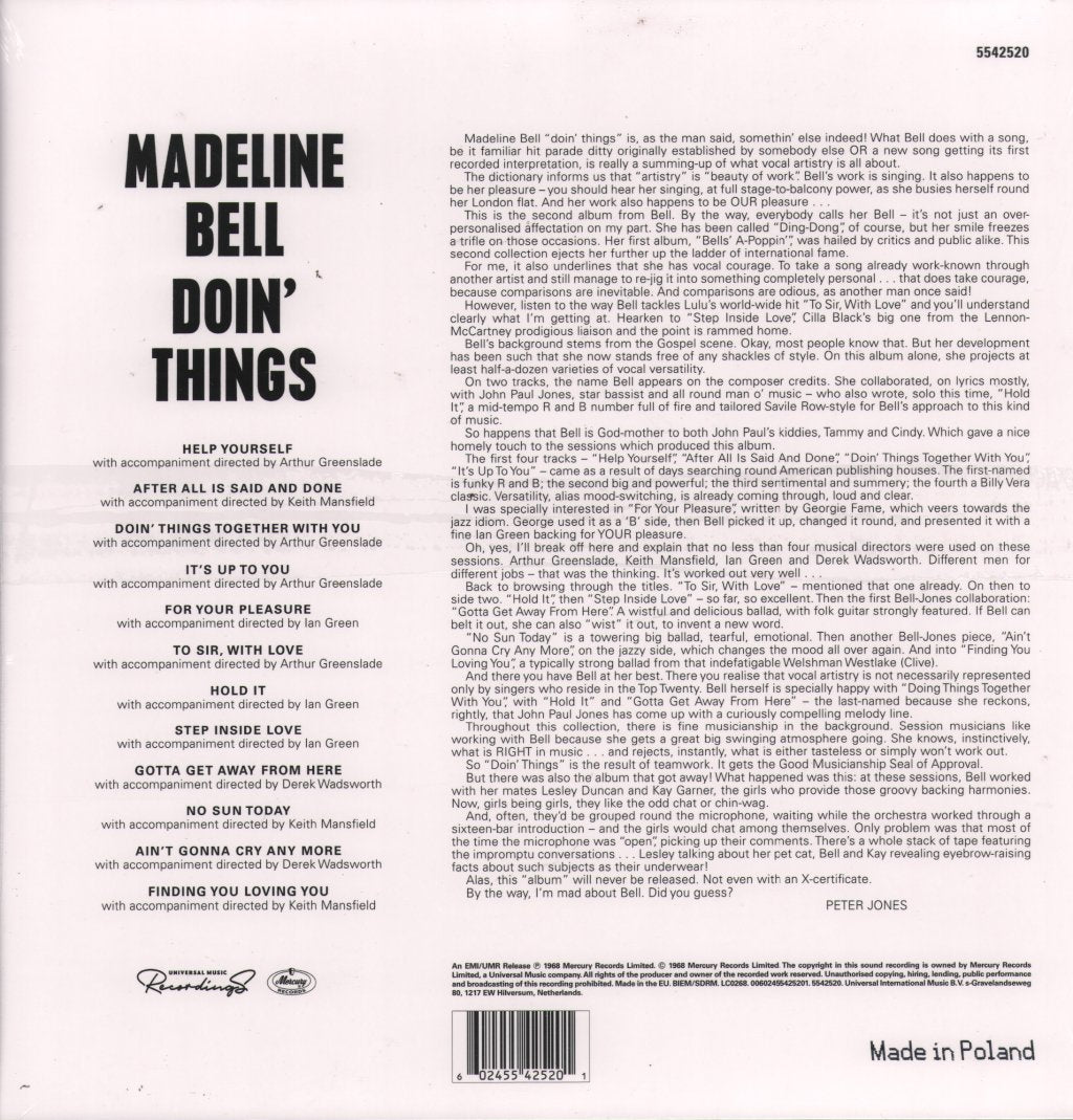 Madeline Bell - Doin' Things - Lp