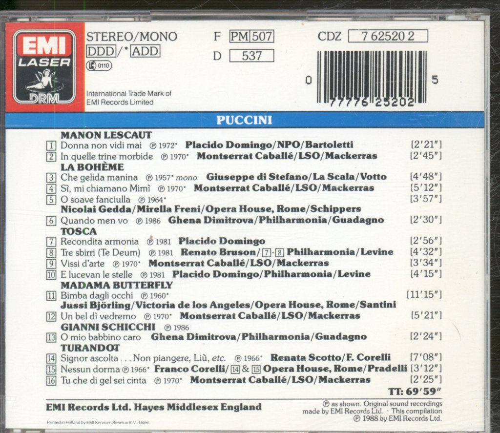 Various Artists - Puccini - Arias and Duets - Cd