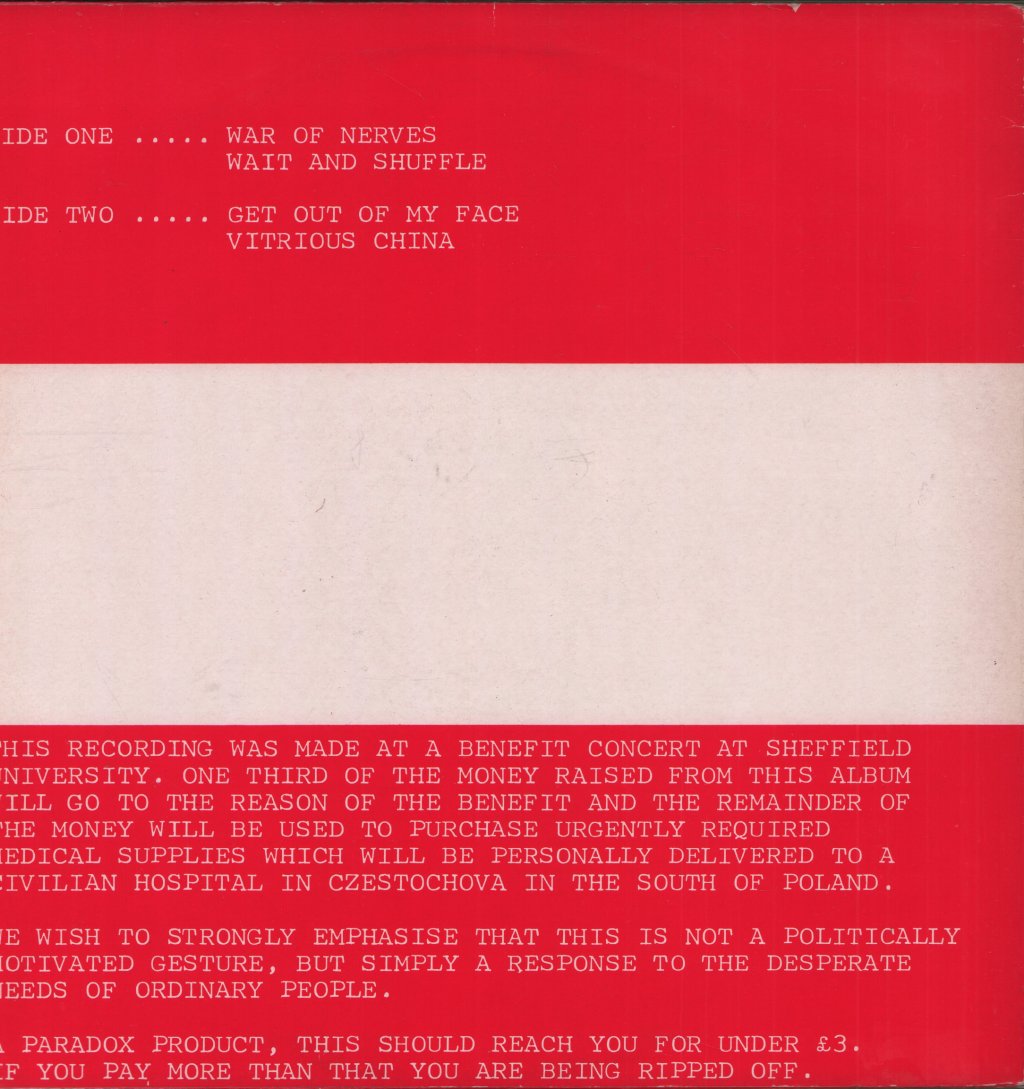 Pressure Company - Live In Sheffield 19 Jan 82 - Lp