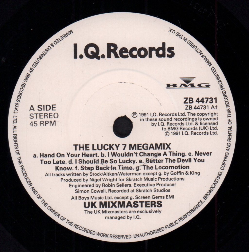 Uk Mixmasters - Lucky 7 Megamix - 7 Inch