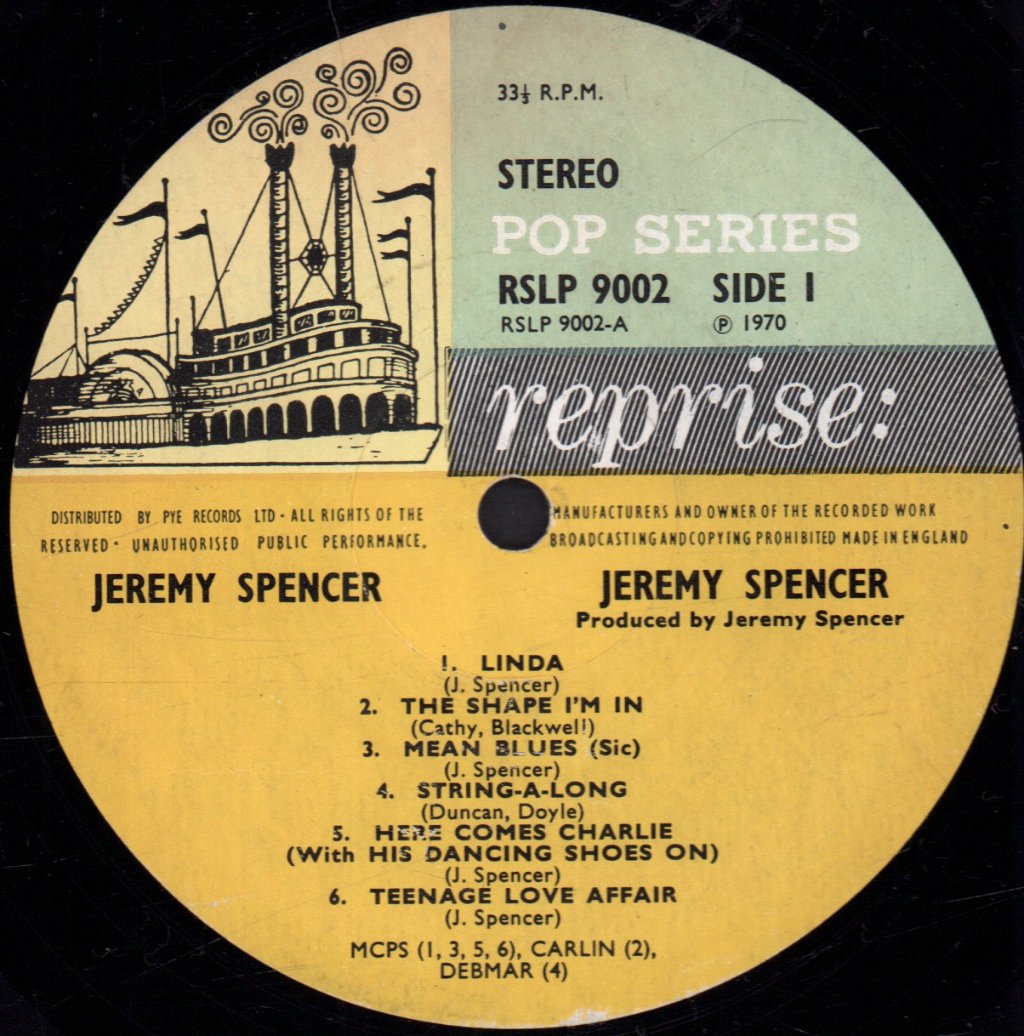 Jeremy Spencer - Jeremy Spencer - Lp