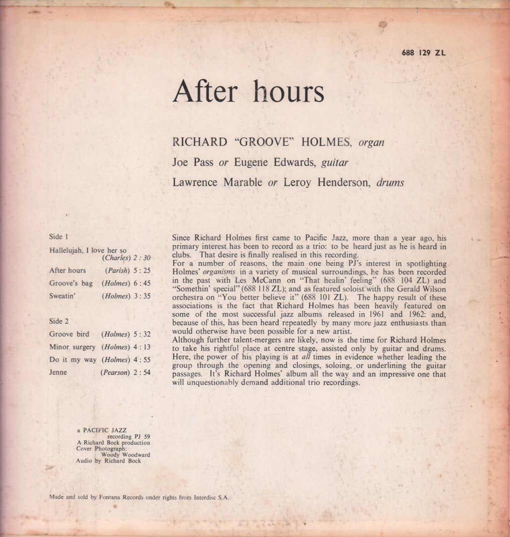 Richard Groove Holmes - After Hours - Lp