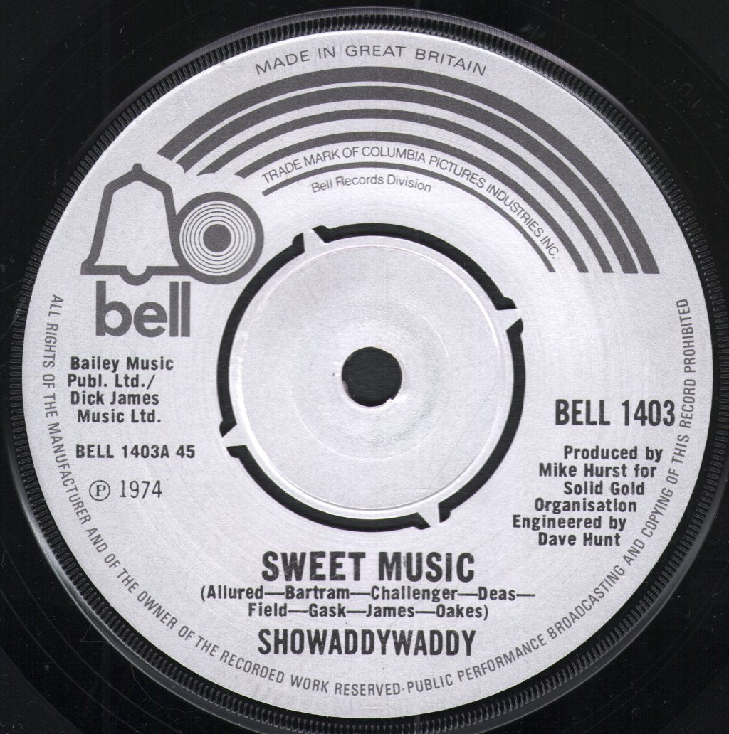 Showaddywaddy - Sweet Music - 7 Inch