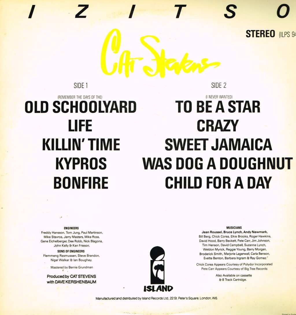 Cat Stevens - Izitso - Lp