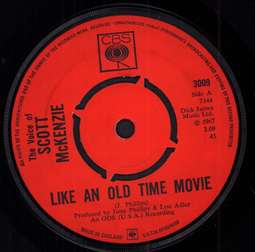 Scott McKenzie - Like An Old Time Movie - 7 Inch