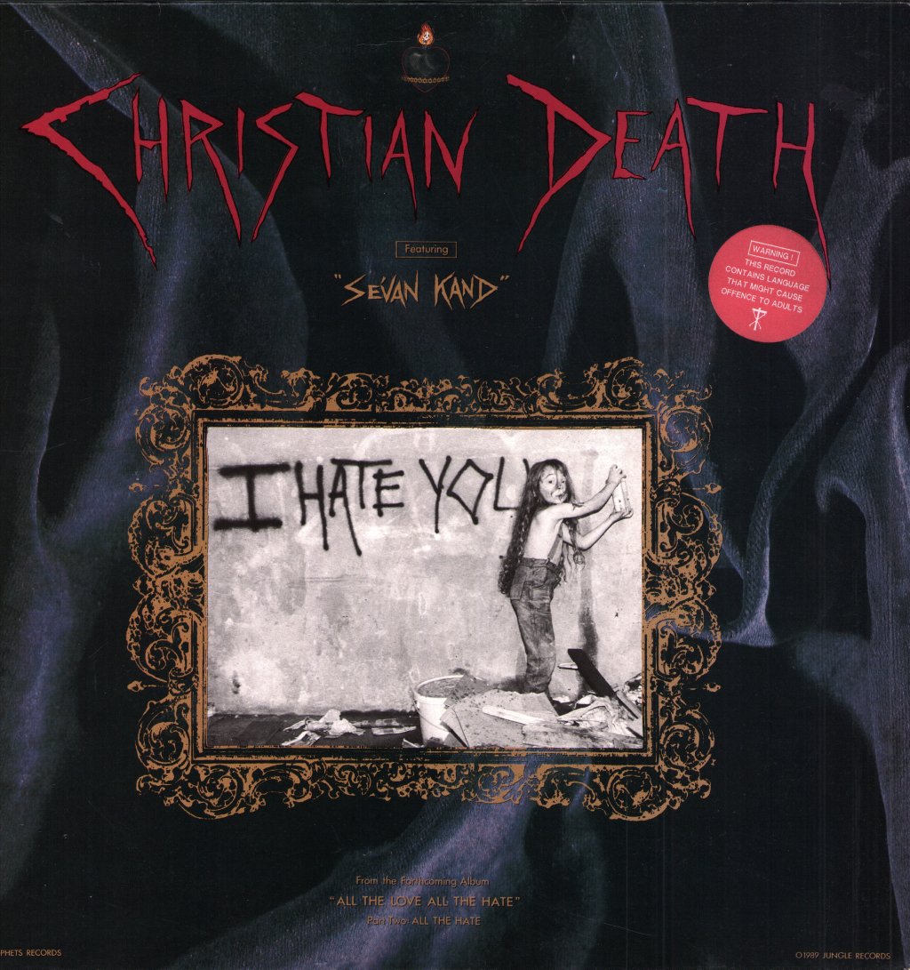 Christian Death - We Fall Like Love / I Hate You - 12 Inch