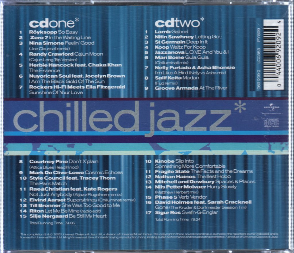 Various Artists - Chilled Jazz* - Double Cd