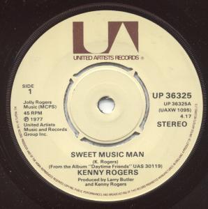 Kenny Rogers - Sweet Music Man - 7 Inch