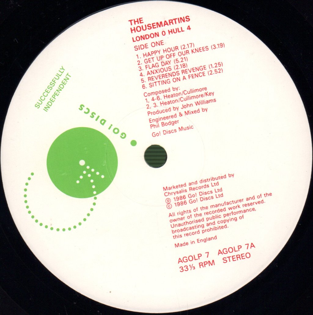 Housemartins - London 0 Hull 4 - Lp