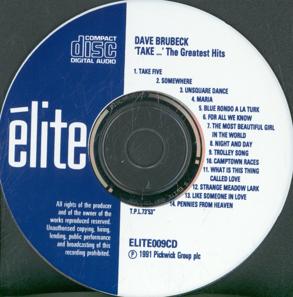 Dave Brubeck - 'Take...' The Greatest Hits - Cd