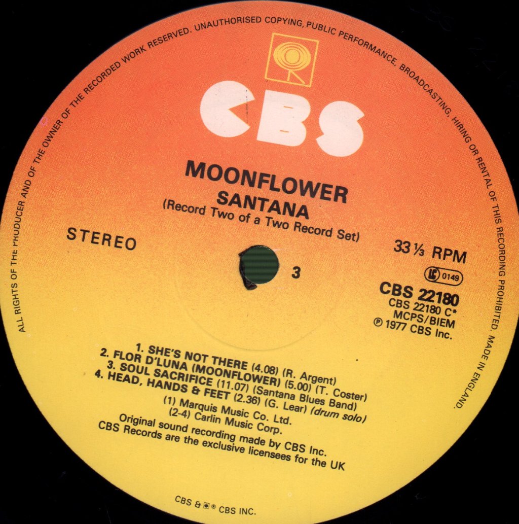Santana - Moonflower - Double Lp