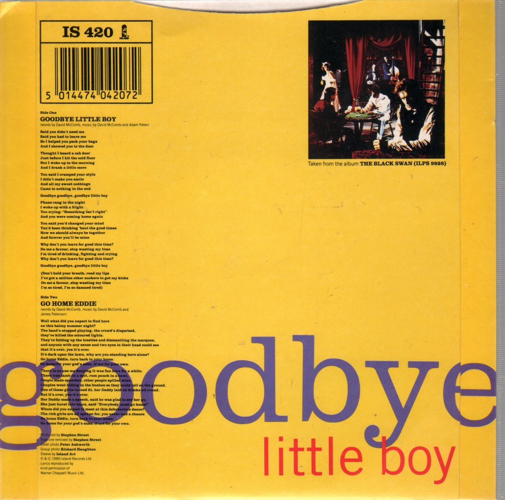 Triffids (Aussie Group) - Goodbye Little Boy - 7 Inch