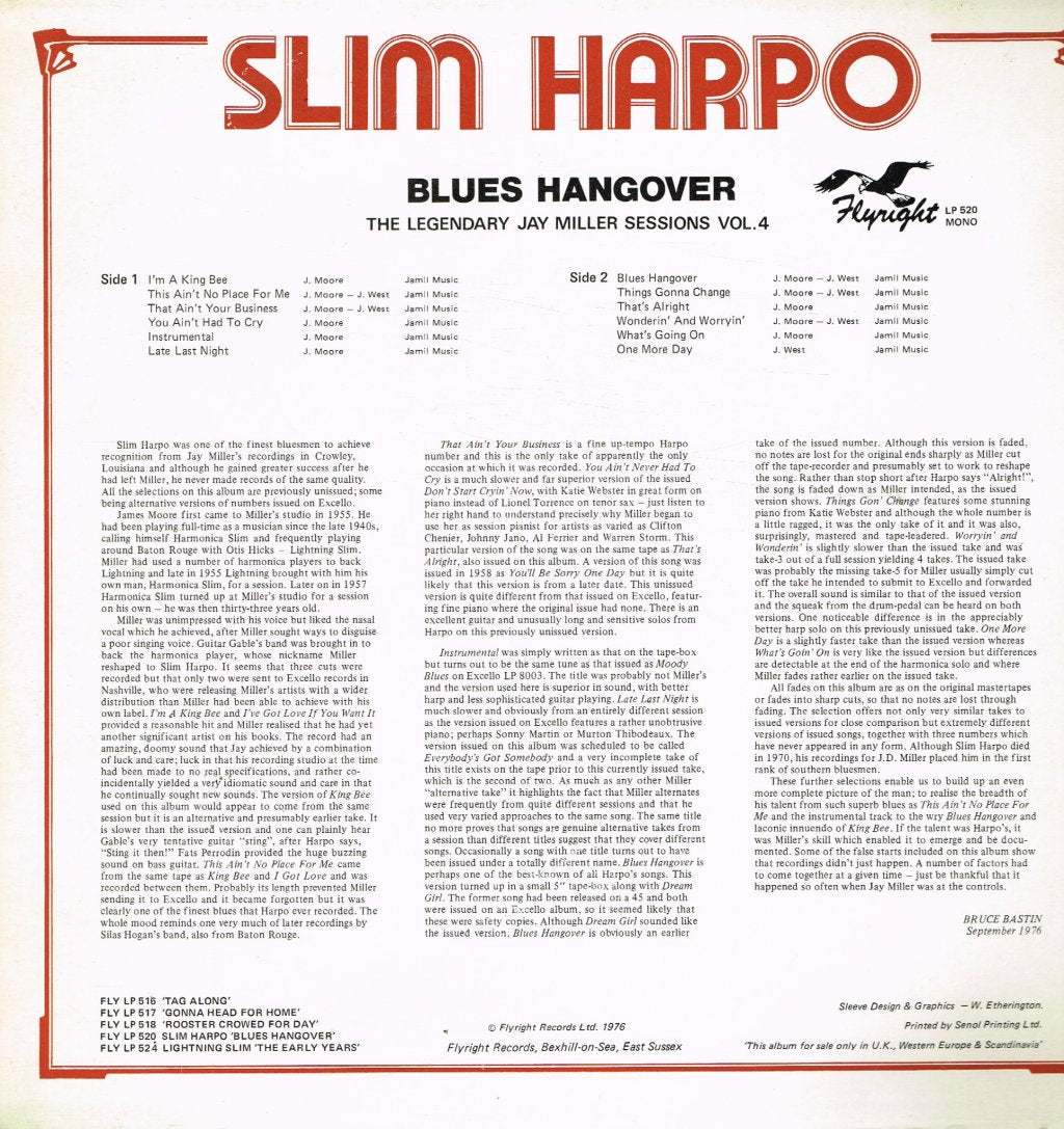 Slim Harpo - Blues Hangover - Lp