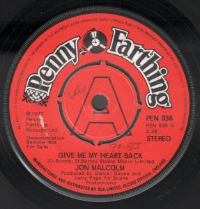 Jon Malcolm - Give Me My Heart Back - 7 Inch