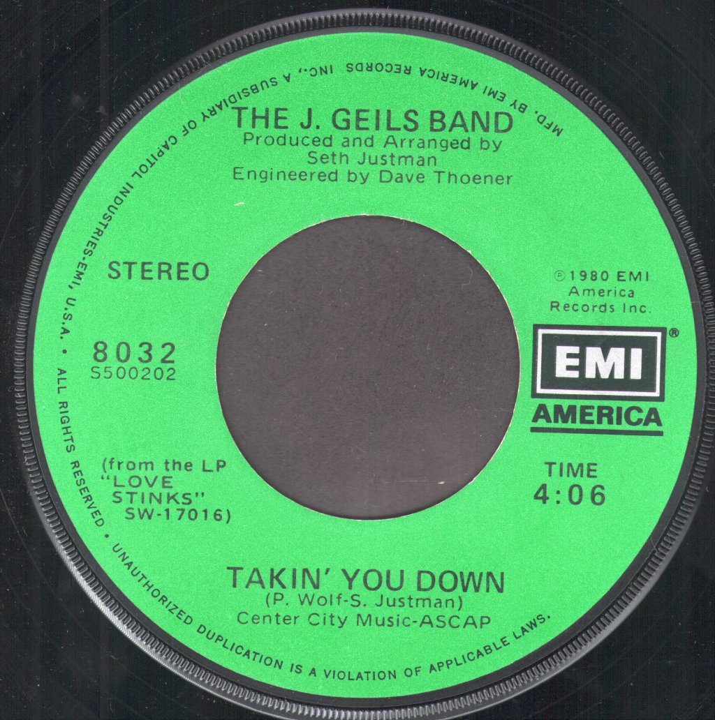 J. Geils Band - Come Back - 7 Inch