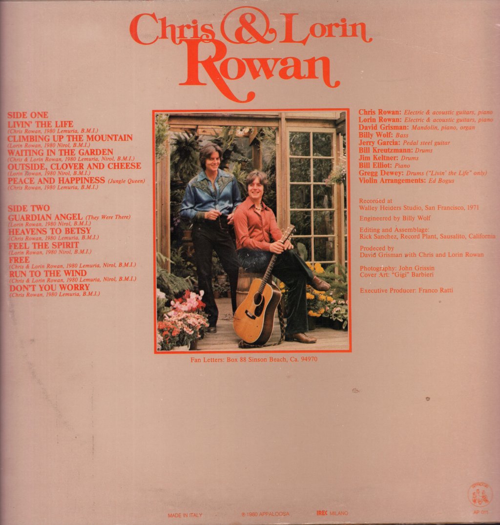 Chris And Lorin Rowan - Livin' The Life - Lp