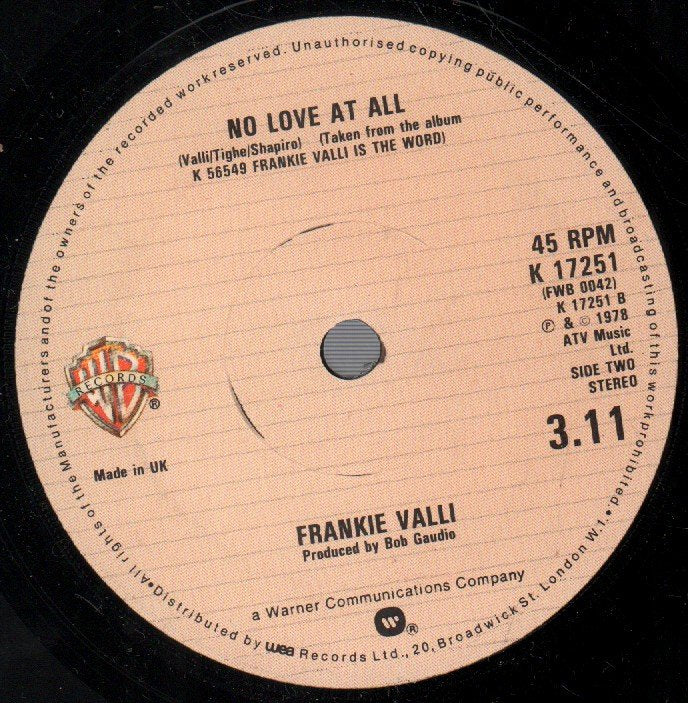 Frankie Valli - Save Me Save Me - 7 Inch
