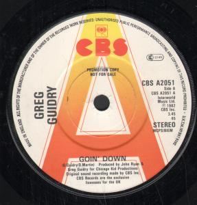 Greg Guidry - Goin' Down - 7 Inch