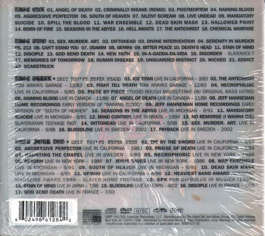 Slayer - Soundtrack To The Apocalypse - Cd Set