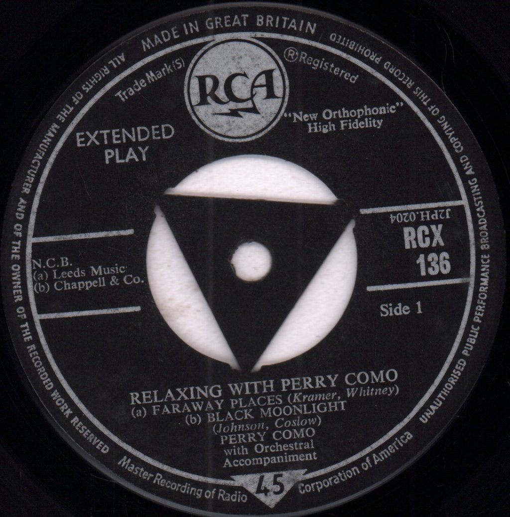 Perry Como - Relaxing With Perry Como - 7 Inch