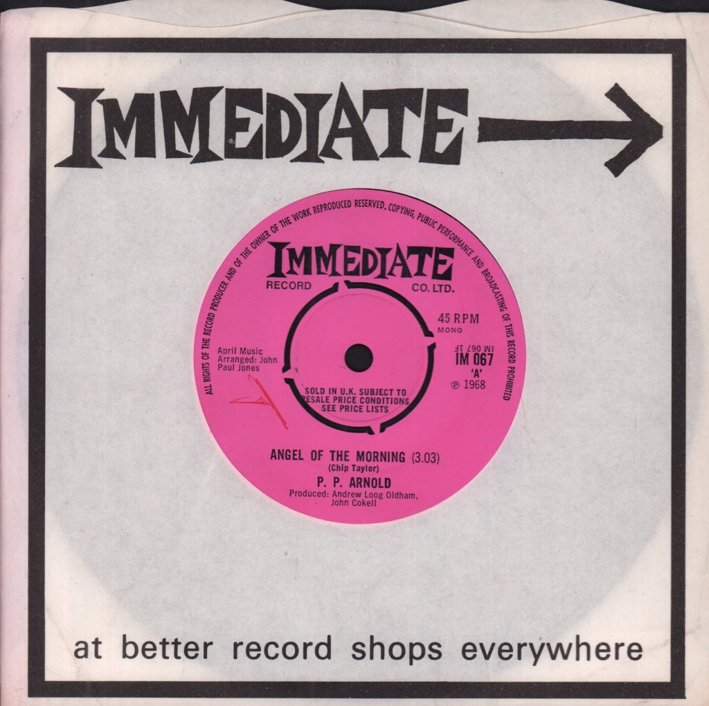 P.P. Arnold - Angel Of The Morning - 7 Inch