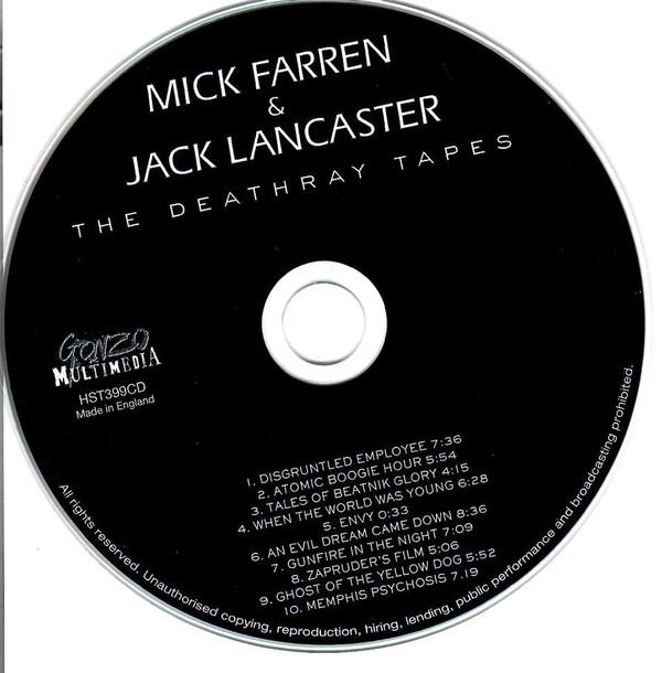 Mick Farren & Jack Lancaster - Deathray Tapes - Cd