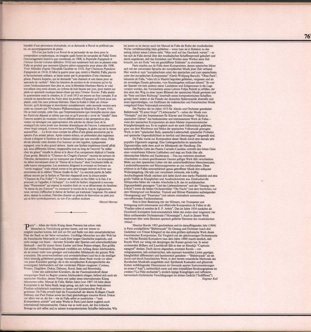 Marilyn Horne / Leonard Bernstein / Orchestre National De France - Ravel - Sheherazade / Falla - El Amor Brujo / Fanfare - Lp