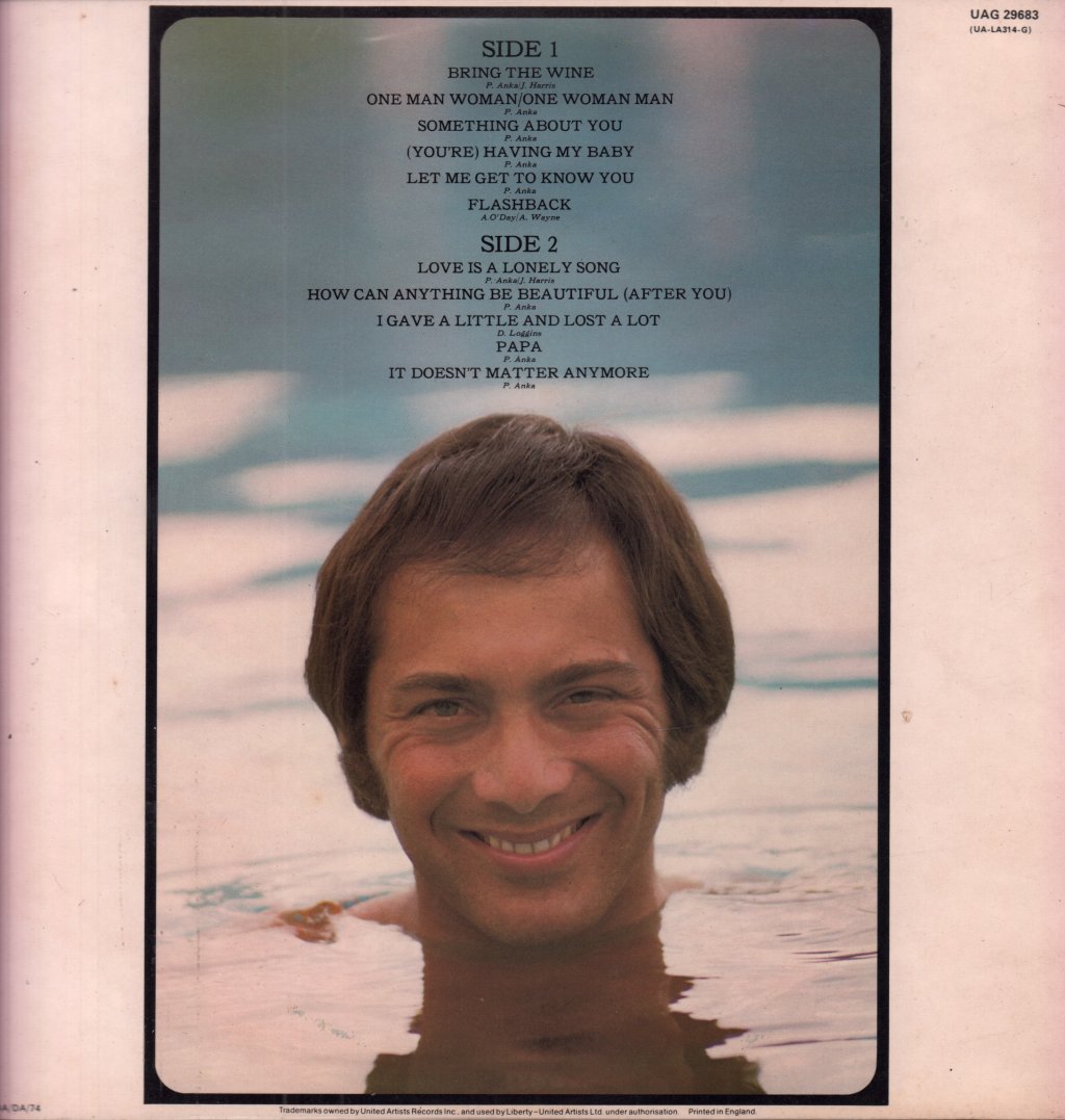 Paul Anka - Anka - Lp