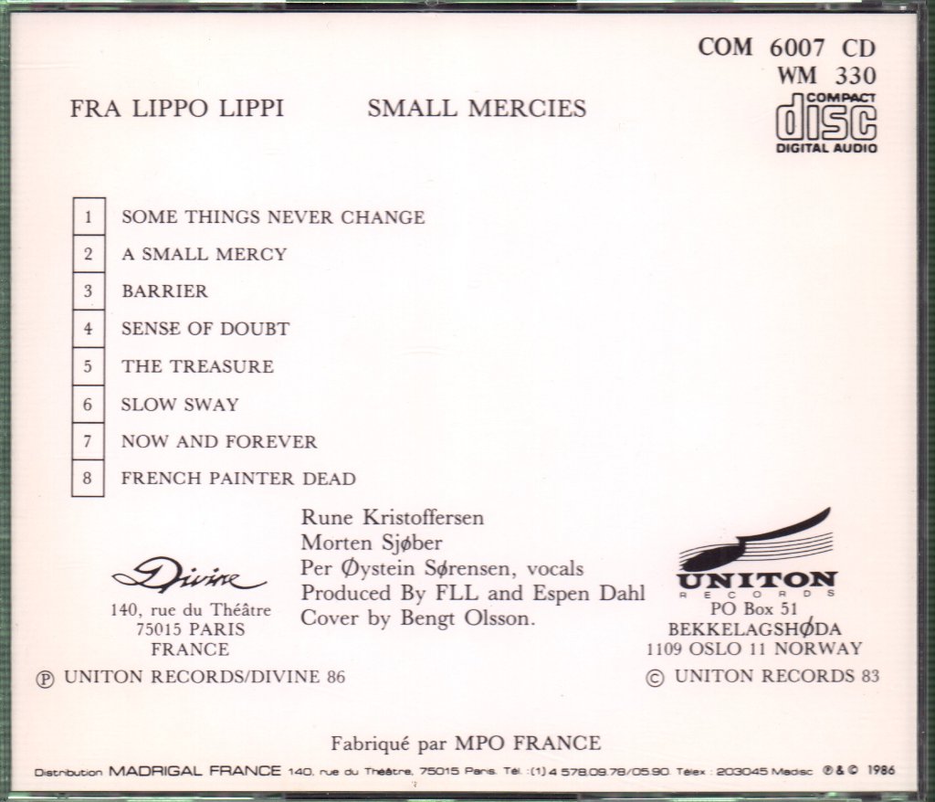 Fra Lippo Lippi - Small Mercies - Cd