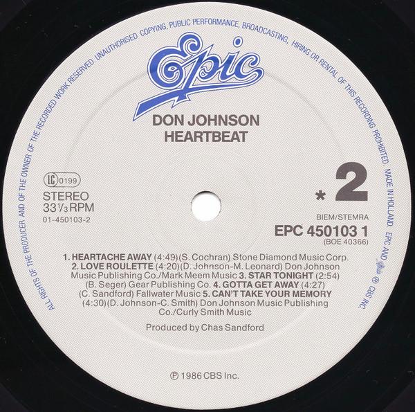 Don Johnson - Heartbeat - Lp