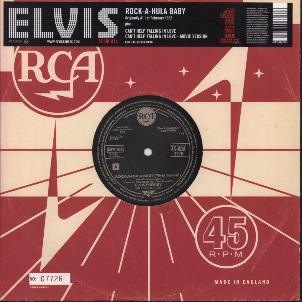 Elvis Presley - Rock-A-Hula Baby - 10 Inch