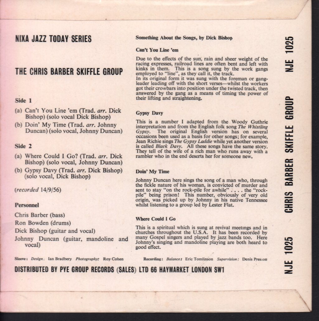 chris barber skiffle group and johnny duncan - Can't You Line 'Em - 7 Inch