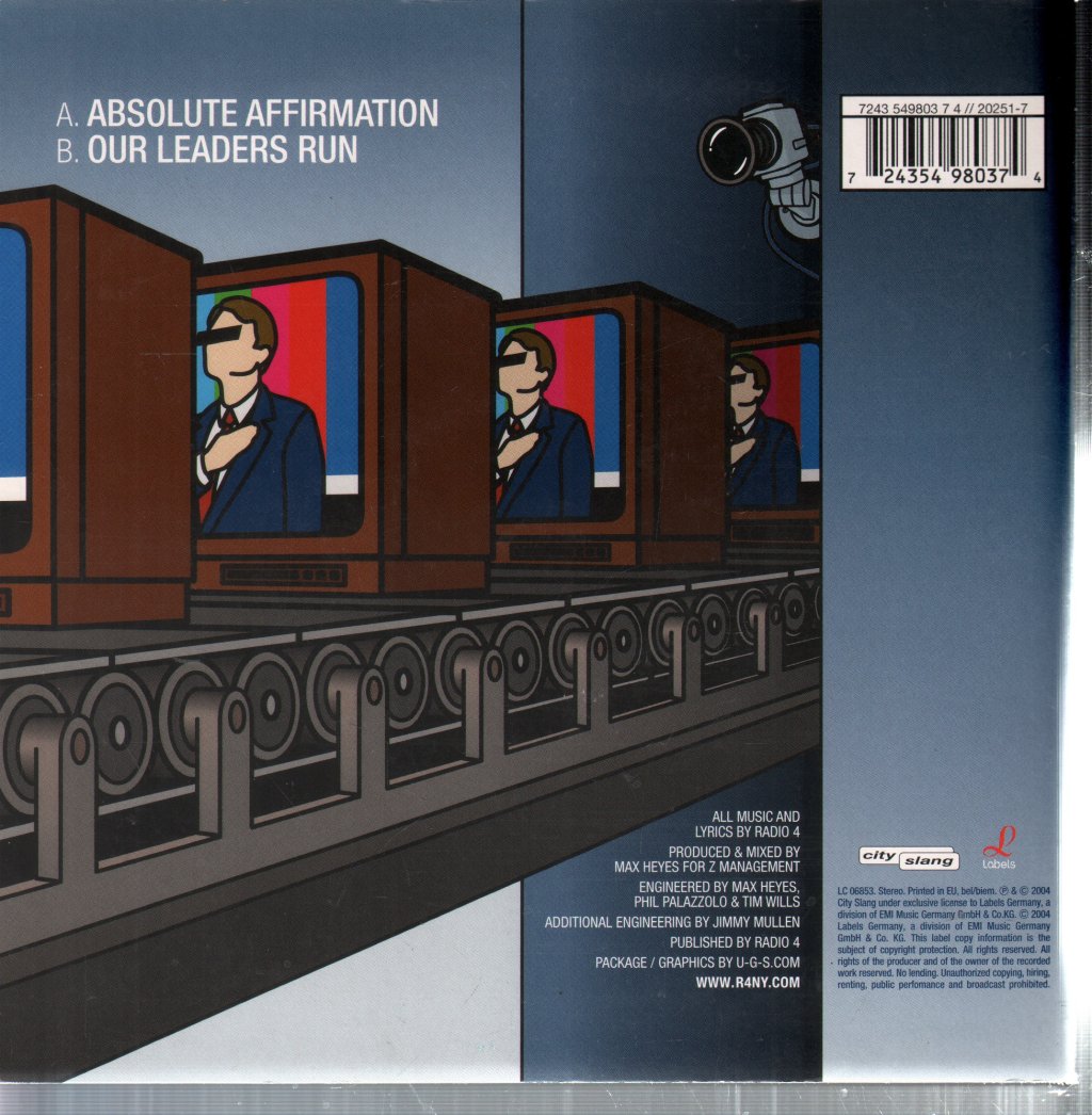 Radio 4 - Absolute Affirmation - 7 Inch