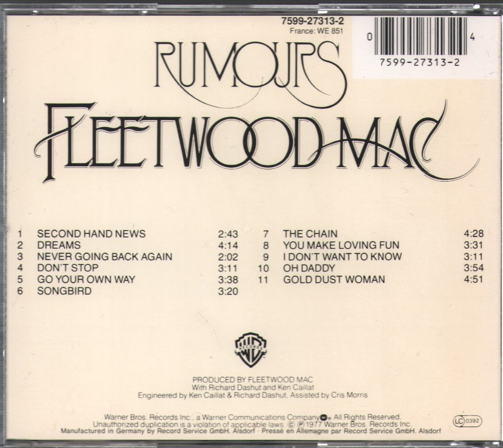 Fleetwood Mac - Rumours - Cd
